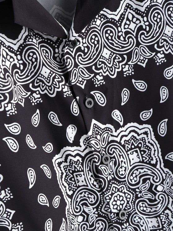 Paisley Printed Shirt With Shorts Set - Grafton Collection