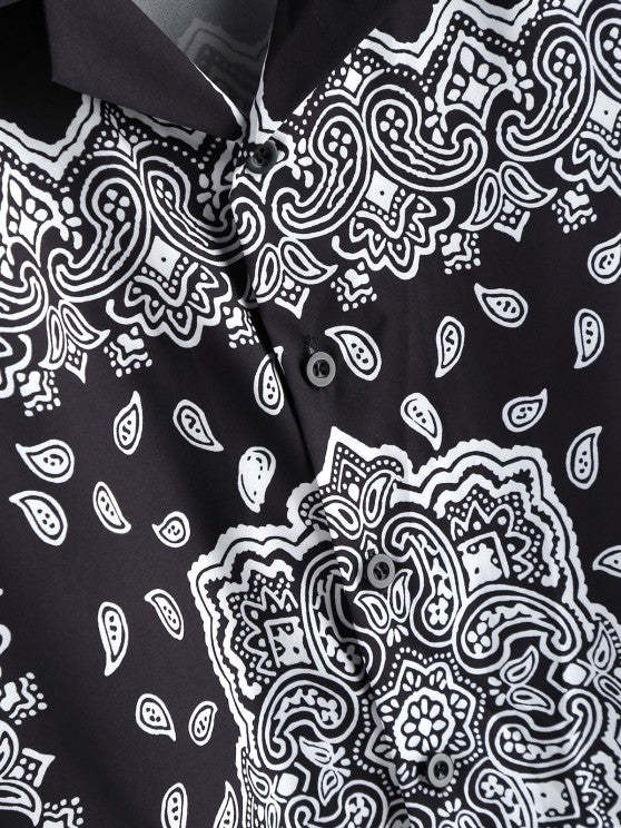Paisley Printed Shirt With Shorts Set - Grafton Collection