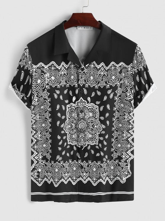 Paisley Printed Shirt With Shorts Set - Grafton Collection