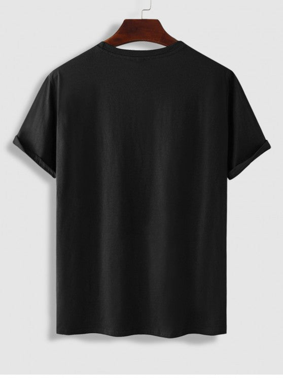 Letter Printed T-Shirt And Casual Shorts Set - Grafton Collection