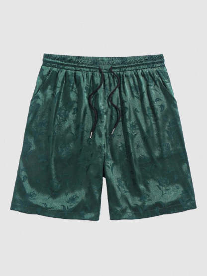 Rose Pattern Short Sleeve Shirt And Shorts Set - Grafton Collection