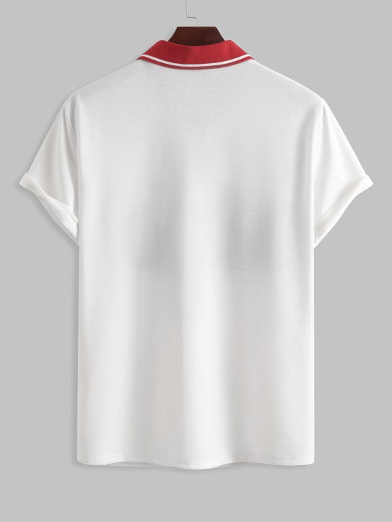 Polo Striped T Shirt With Shorts - Grafton Collection