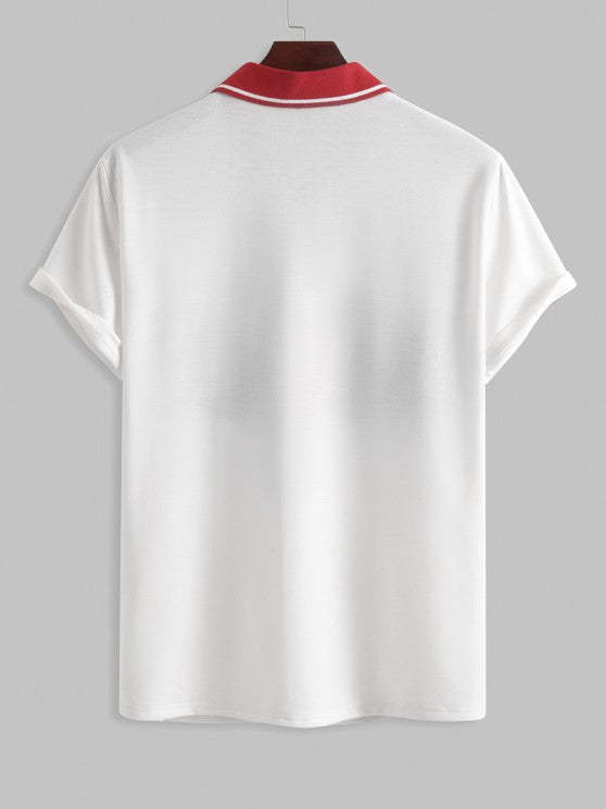Polo Striped T Shirt With Shorts - Grafton Collection
