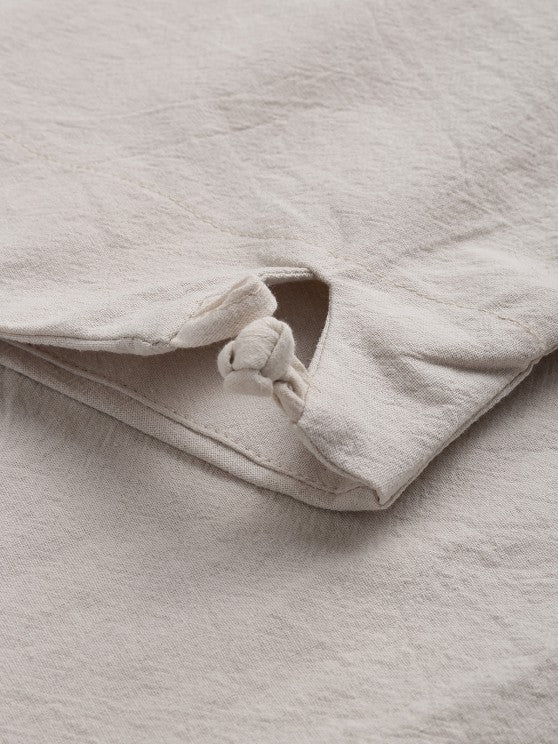 Linen Textured Popover Shirt And Pants Set - Grafton Collection