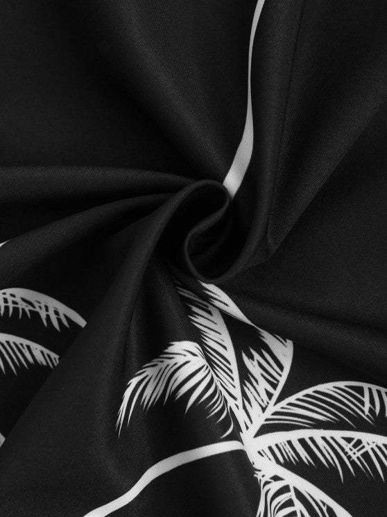 Coconut Tree Printed Shirt And Shorts - Grafton Collection