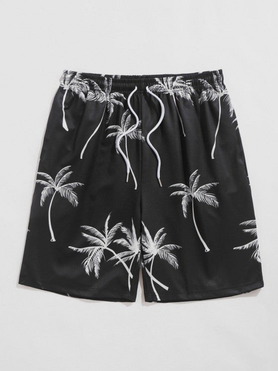 Coconut Tree Printed Shirt And Shorts - Grafton Collection