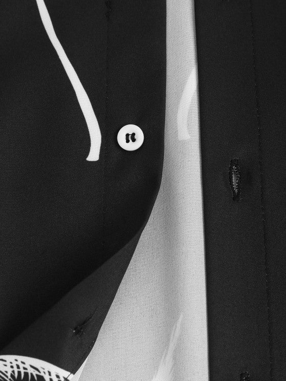 Coconut Tree Printed Shirt And Shorts - Grafton Collection