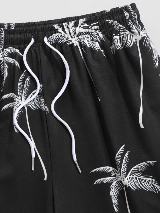 Coconut Tree Printed Shirt And Shorts - Grafton Collection