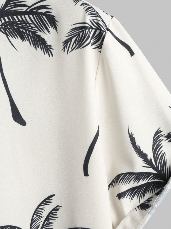 Coconut Tree Printed Shirt And Shorts - Grafton Collection
