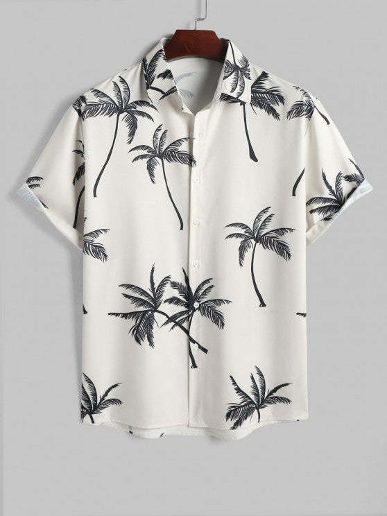 Coconut Tree Printed Shirt And Shorts - Grafton Collection