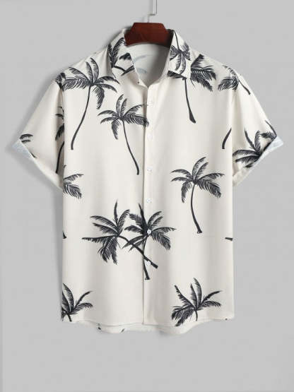 Coconut Tree Printed Shirt And Shorts - Grafton Collection