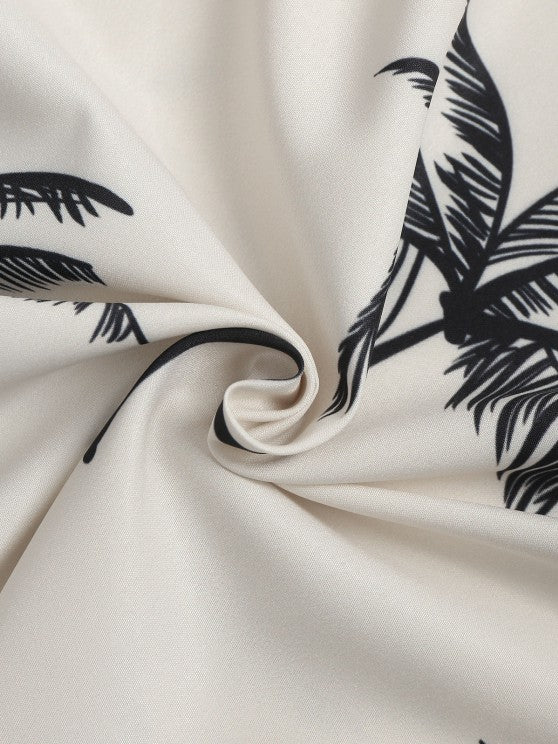 Coconut Tree Printed Shirt And Shorts - Grafton Collection