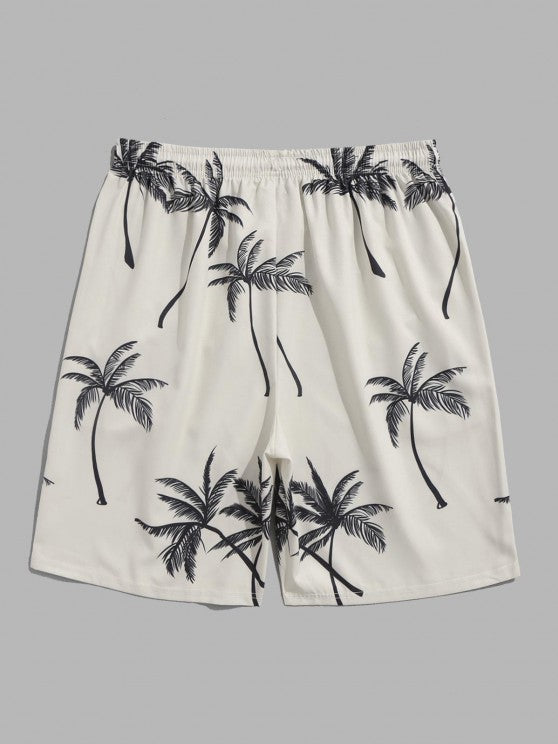 Coconut Tree Printed Shirt And Shorts - Grafton Collection