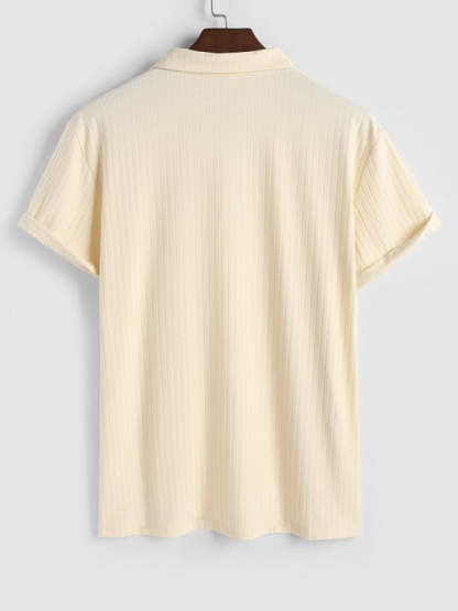 Polo Collared T Shirt With Corduroy Shorts - Grafton Collection