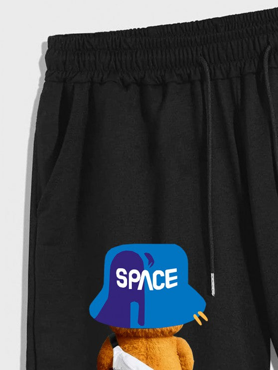 Space Bear Pattern T Shirt And Sweat Shorts Set - Grafton Collection