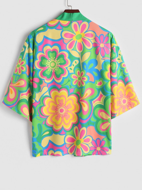 Floral Kimono And Beach Shorts Set - Grafton Collection