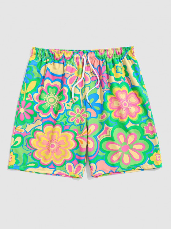 Floral Kimono And Beach Shorts Set - Grafton Collection