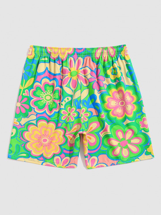Floral Kimono And Beach Shorts Set - Grafton Collection