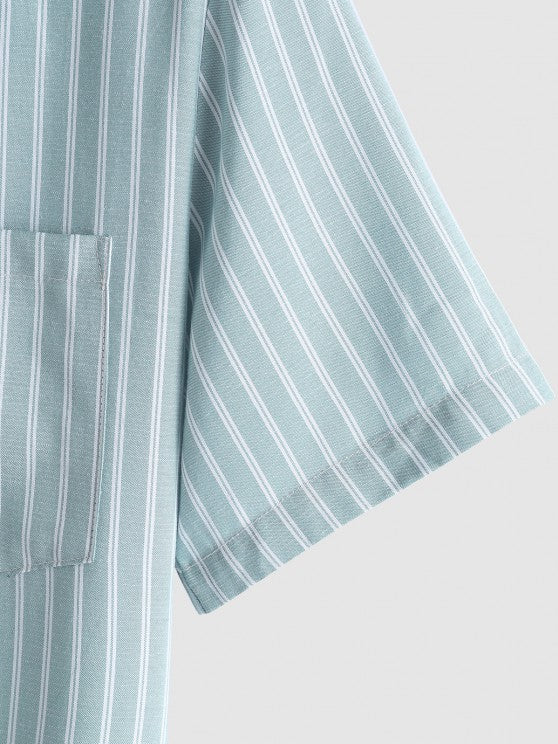 Casual Striped Shirt And Shorts Set - Grafton Collection
