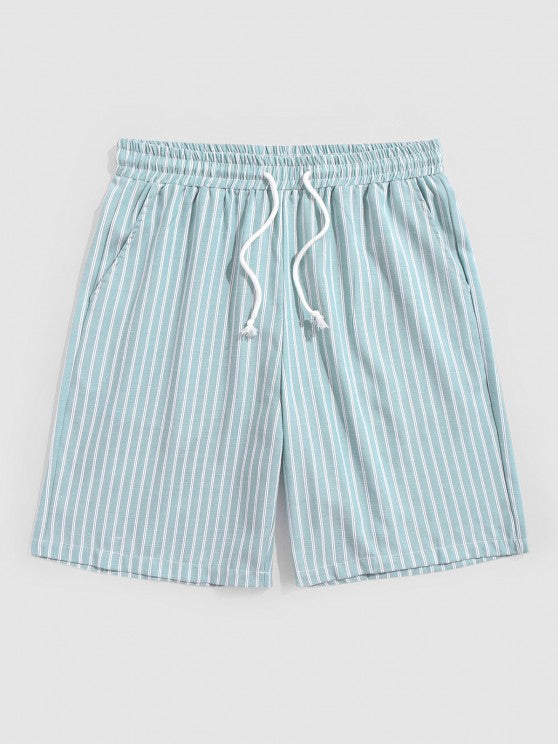 Casual Striped Shirt And Shorts Set - Grafton Collection