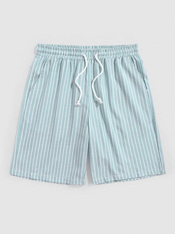 Casual Striped Shirt And Shorts Set - Grafton Collection