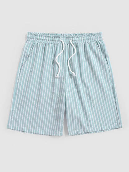 Casual Striped Shirt And Shorts Set - Grafton Collection