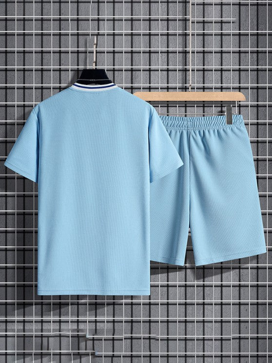 Letter Printed T Shirt And Shorts - Grafton Collection