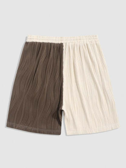 Two Tone Textured Shirt With Shorts Set - Grafton Collection