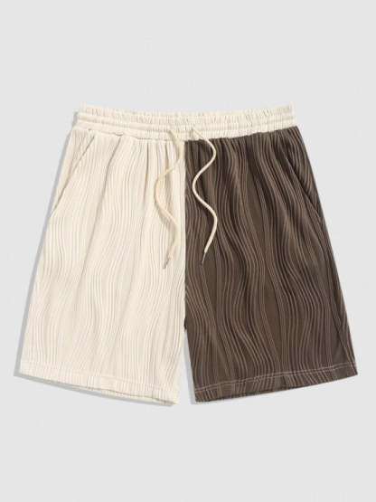 Two Tone Textured Shirt With Shorts Set - Grafton Collection