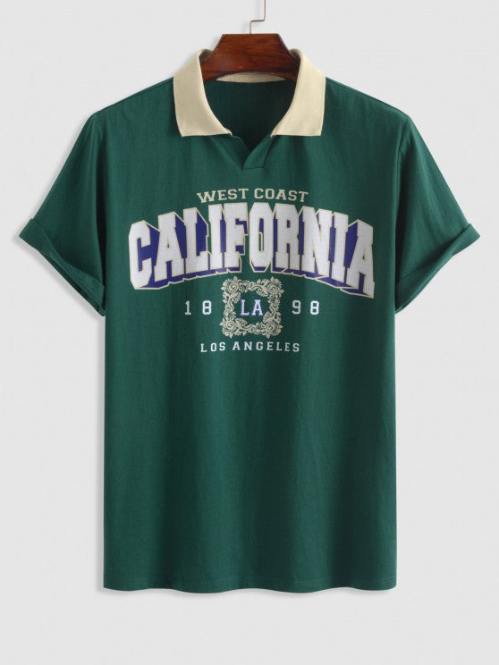 Polo Collar T Shirt And Sweat Shorts - Grafton Collection