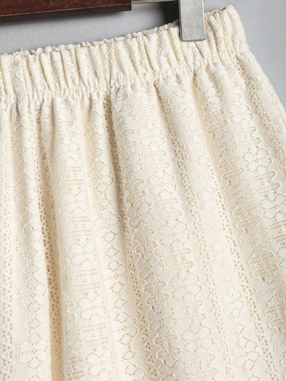 2 Pieces Plain Netted Shirt And Shorts - Grafton Collection