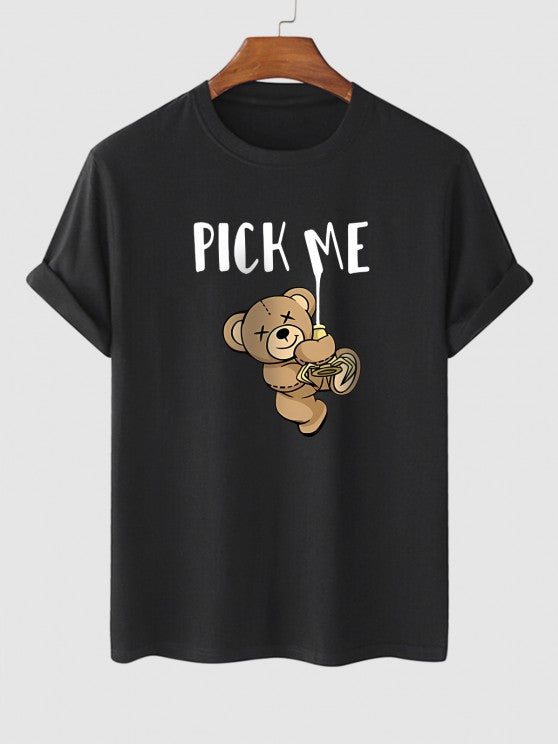Bear Print T Shirt And Shorts Set - Grafton Collection