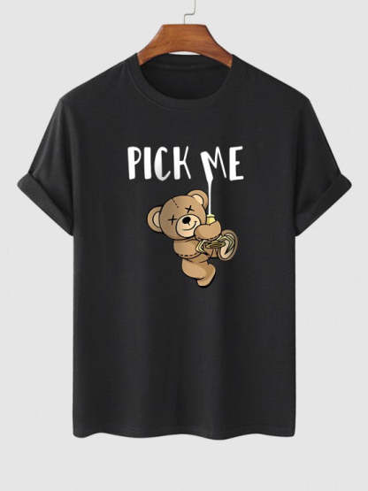 Bear Print T Shirt And Shorts Set - Grafton Collection