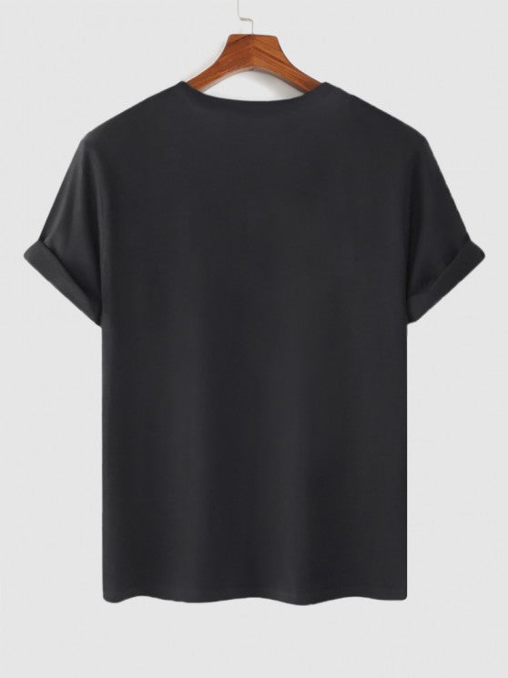 Graphic Printed Short Sleeves T Shirt And Casual Shorts Set - Grafton Collection