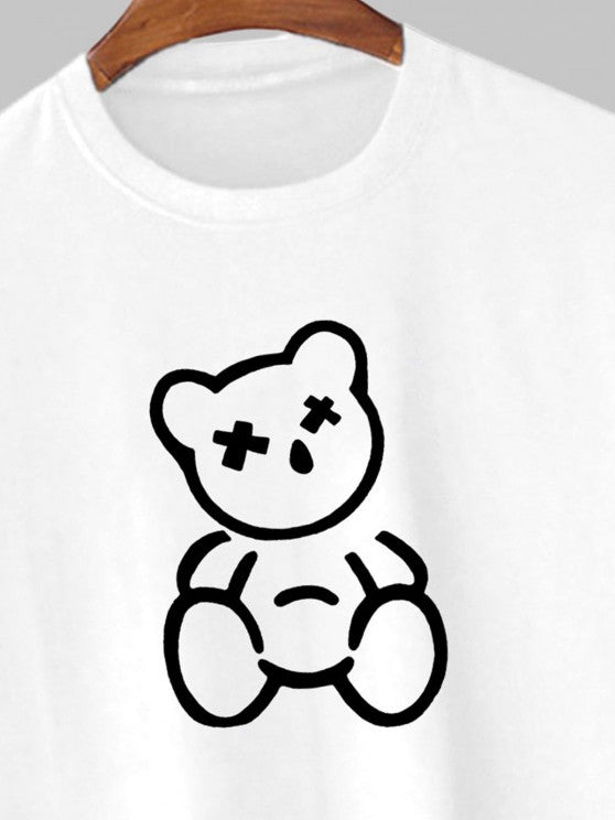 Bear Printed T Shirt And Shorts - Grafton Collection