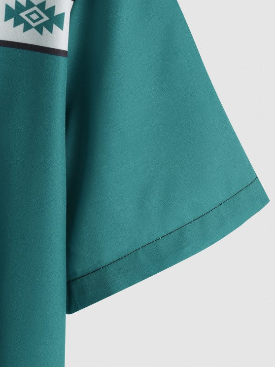 Printed Shirt And Shorts Set - Grafton Collection