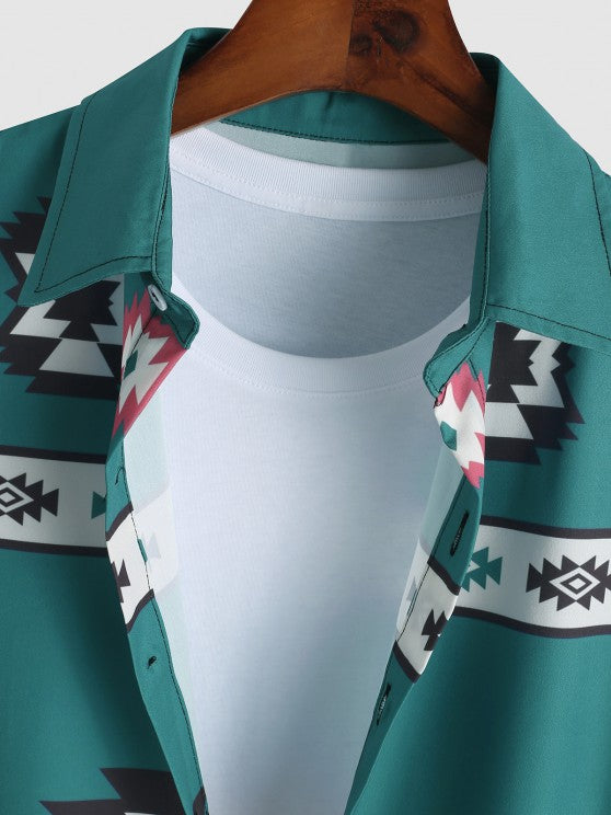 Printed Shirt And Shorts Set - Grafton Collection