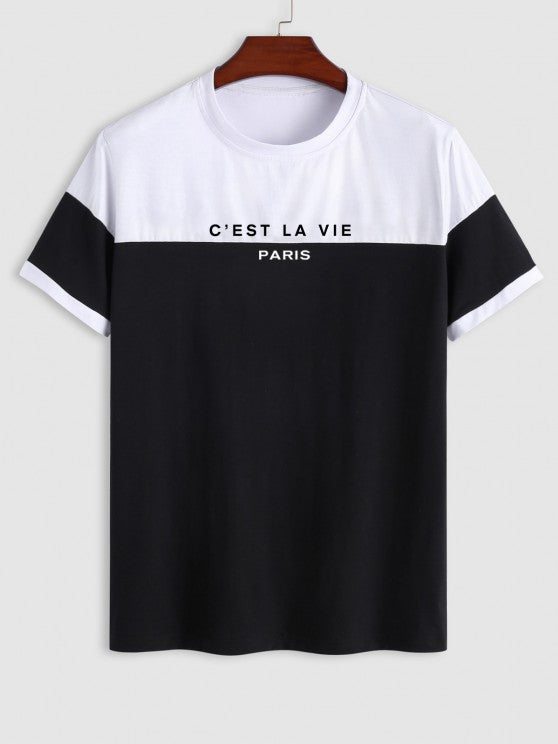 Two Tone T Shirt And Label Design Shorts - Grafton Collection