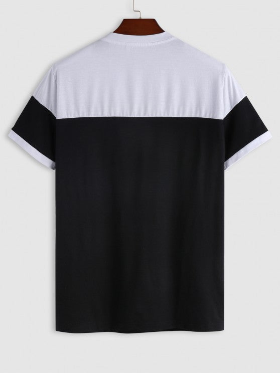 Two Tone T Shirt And Label Design Shorts - Grafton Collection