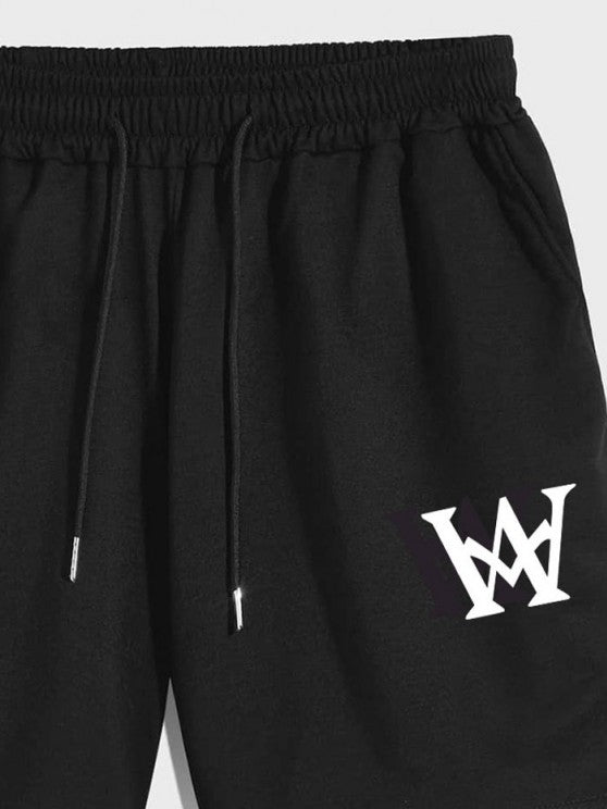 Graphic Printed Short Sleeves T Shirt And Casual Shorts Set - Grafton Collection