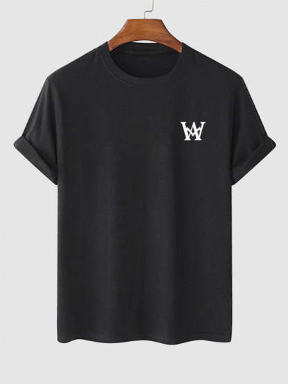 Graphic Printed Short Sleeves T Shirt And Casual Shorts Set - Grafton Collection