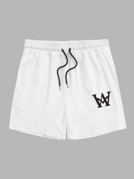 Graphic Printed Short Sleeves T Shirt And Casual Shorts Set - Grafton Collection