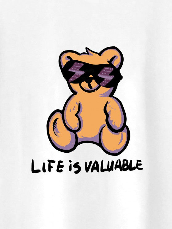 Bear Slogan Printed T Shirt And Shorts - Grafton Collection