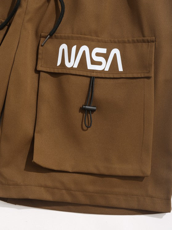 Astronaut Graphic Print T Shirt With Cargo Shorts Set - Grafton Collection