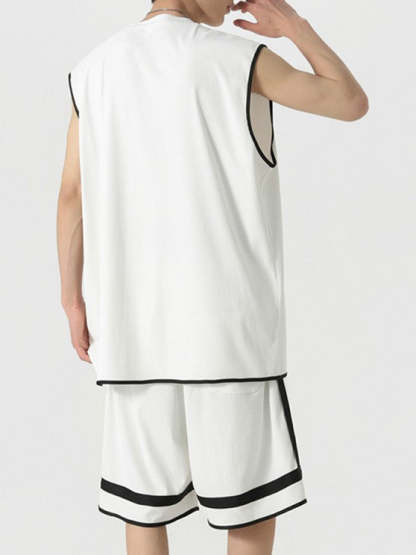 Color Tank Top And Shorts Athletic Set - Grafton Collection
