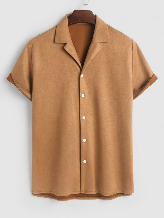 Plain Shirt And Drawstring Shorts - Grafton Collection