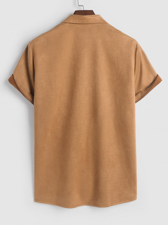 Plain Shirt And Drawstring Shorts - Grafton Collection