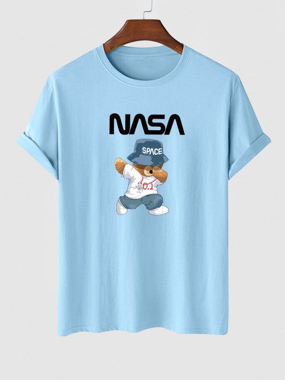 Bear Graphic Pattern T Shirt And Shorts - Grafton Collection