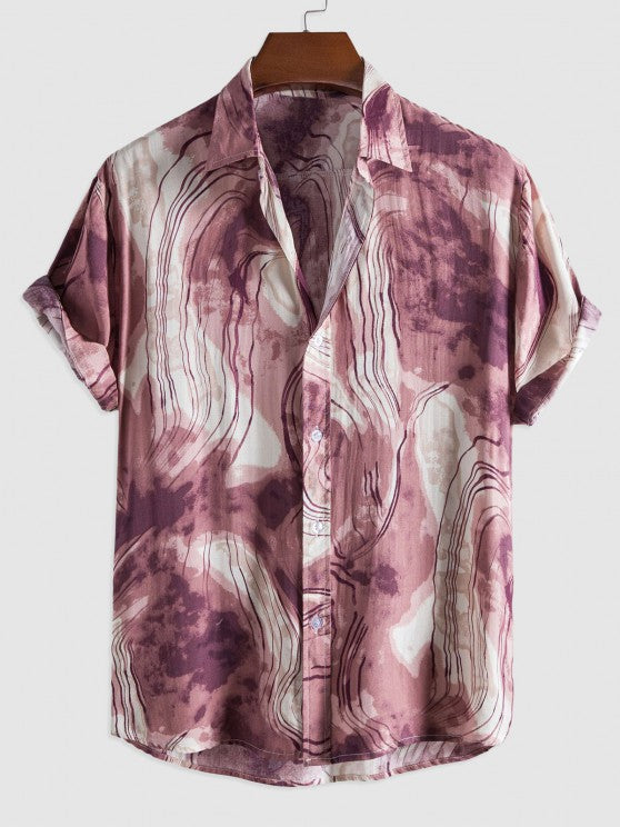 Ink Printed Shirt And Casual Shorts - Grafton Collection