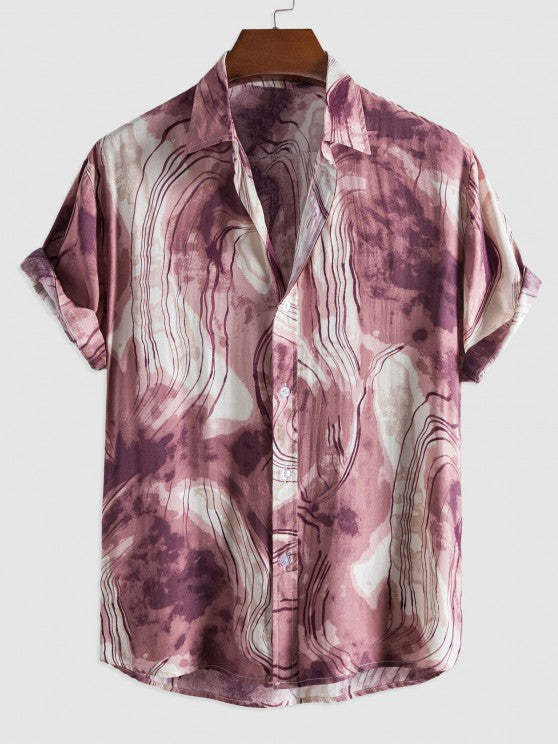 Ink Printed Shirt And Casual Shorts - Grafton Collection